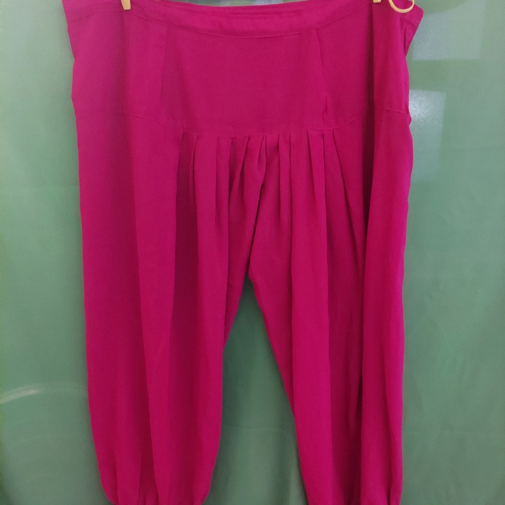 Burgundy Boho Harem Pants